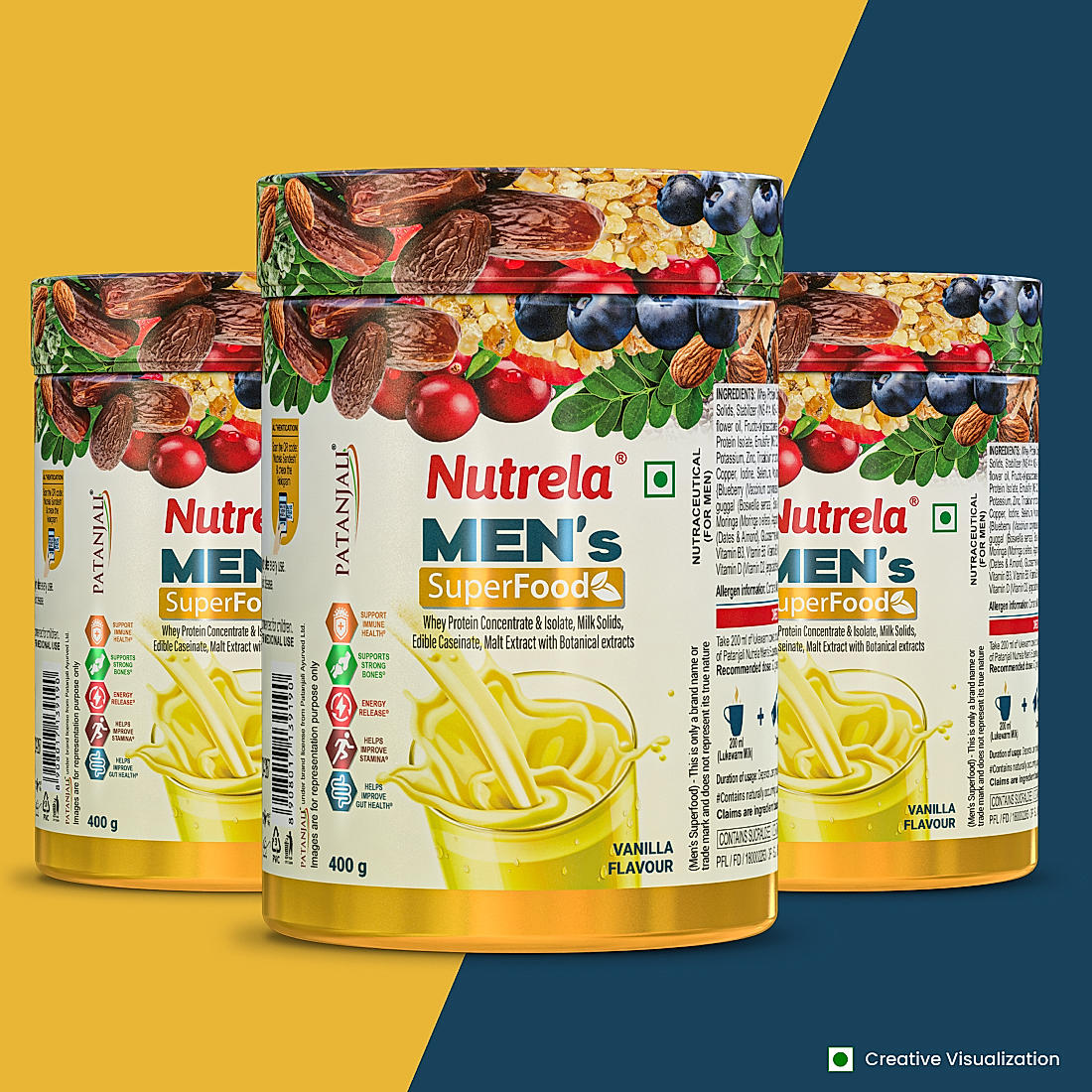 Patanjali Nutrela Men's Superfood - 400g X 3 (Pack of 3)