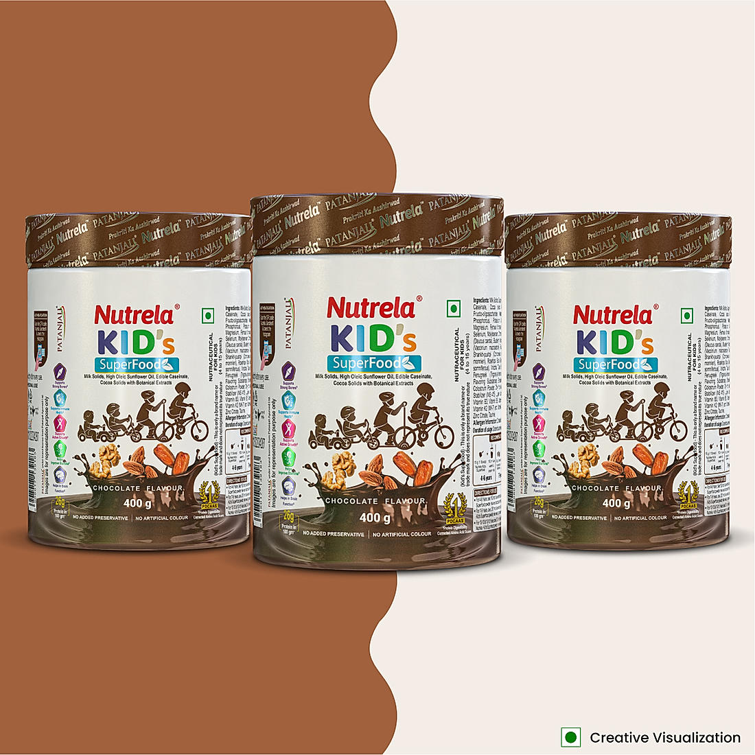 Patanjali Nutrela Kids Superfood - 400g X 3 (Pack of 3)