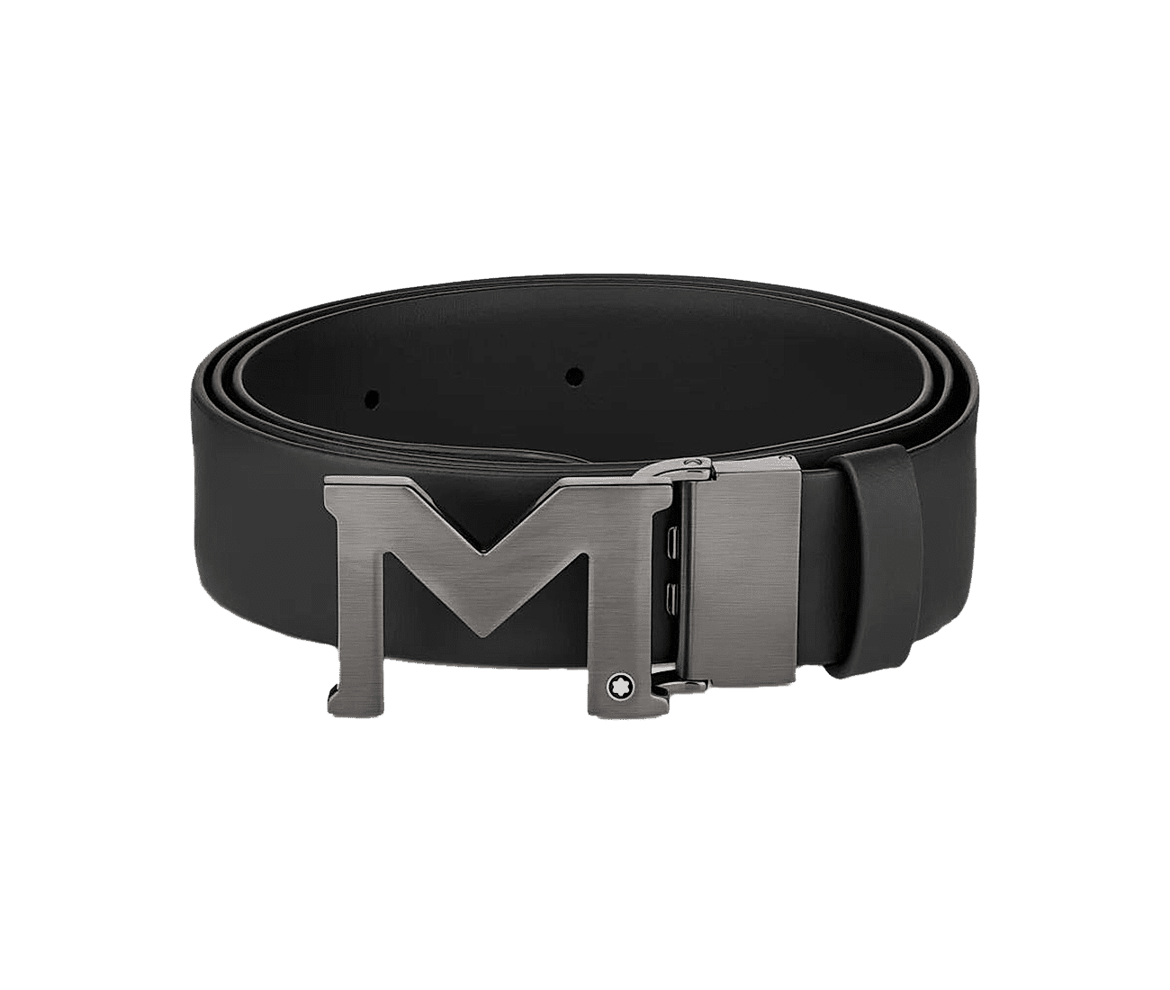 M buckle black 35 mm leather belt