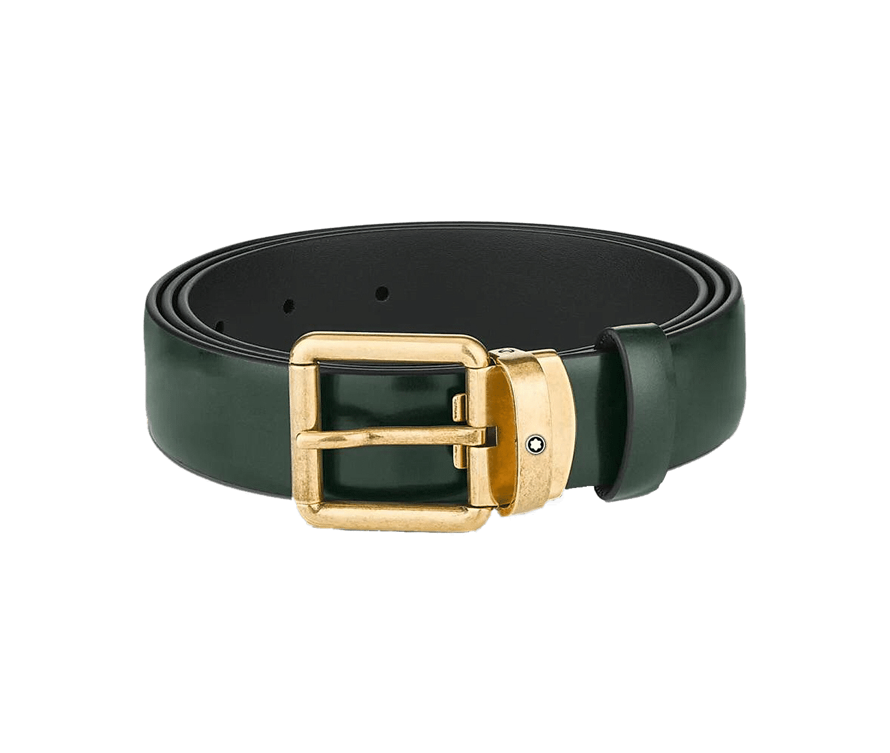 Brushed green 30 mm leather belt