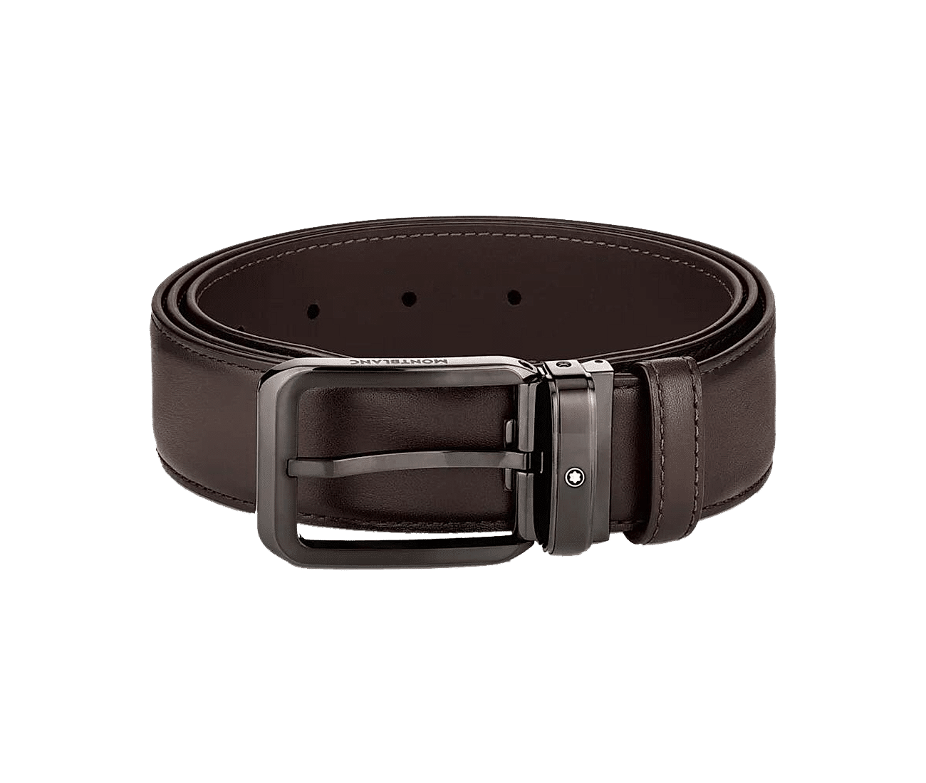 Shaded brown 35 mm leather belt