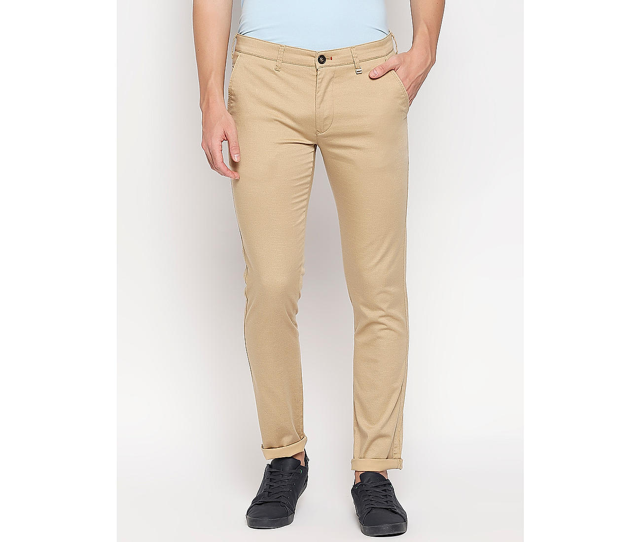 Buy Men Brown Slim Fit Solid Casual Trousers Online  749751  Allen Solly