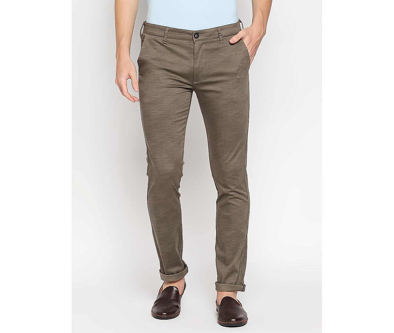 Buy Beige Solid Slim Fit Trousers for Men Online at Killer Jeans  493751