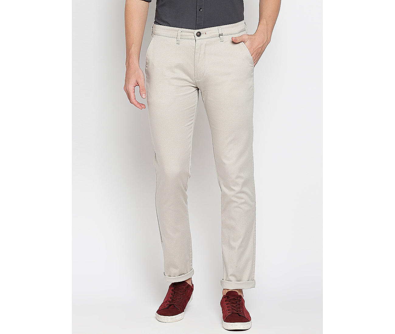 Buy Olive Slim Fit Solid Trousers for Men Online at Killer  499447