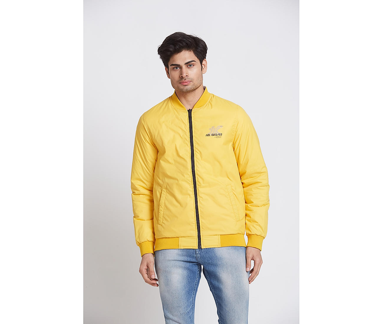 Yellow jean jacket hot sale for men