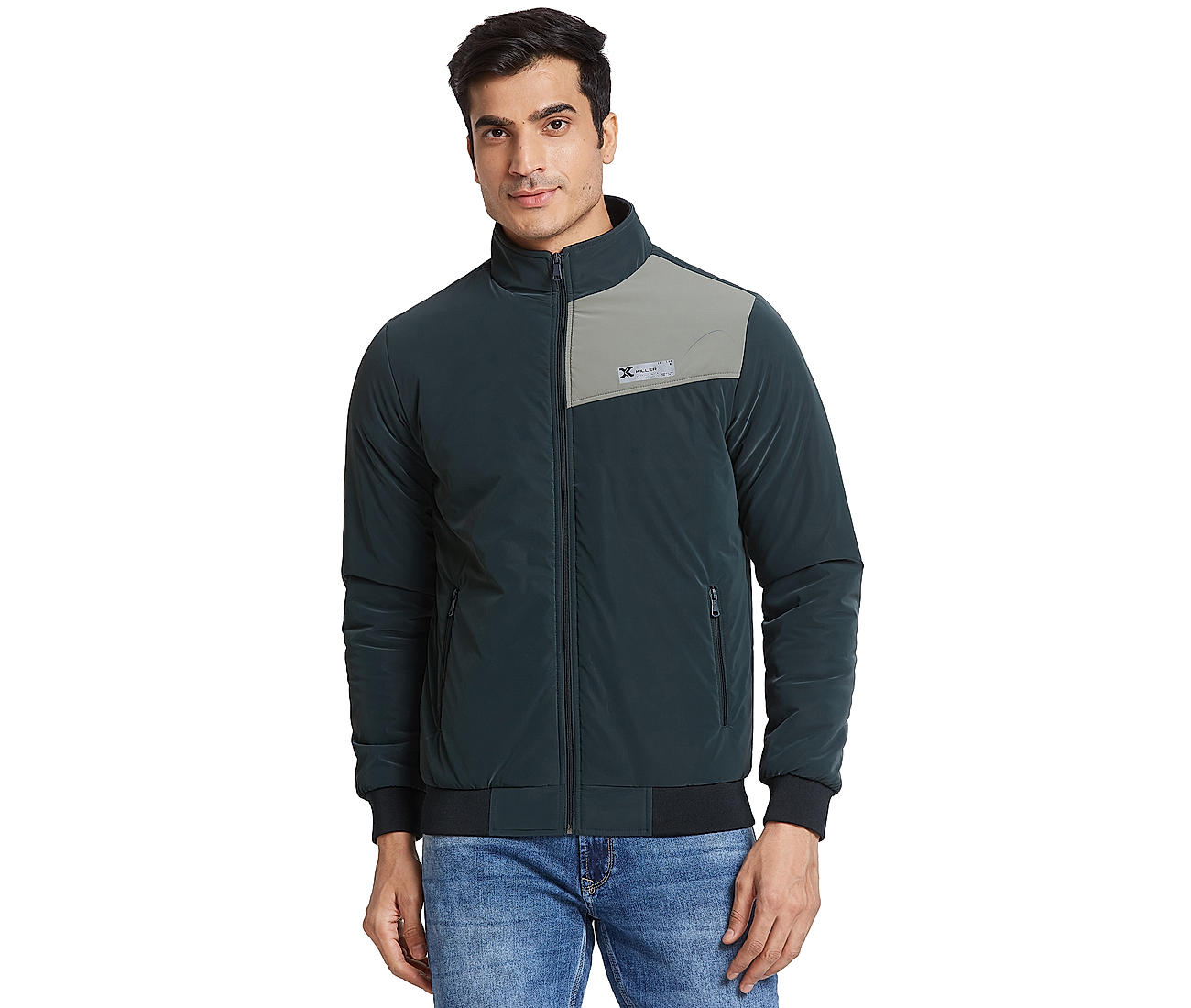 Buy online Black Solid Casual Jacket from Jackets for Men by Showoff for  ₹2639 at 70% off | 2024 Limeroad.com