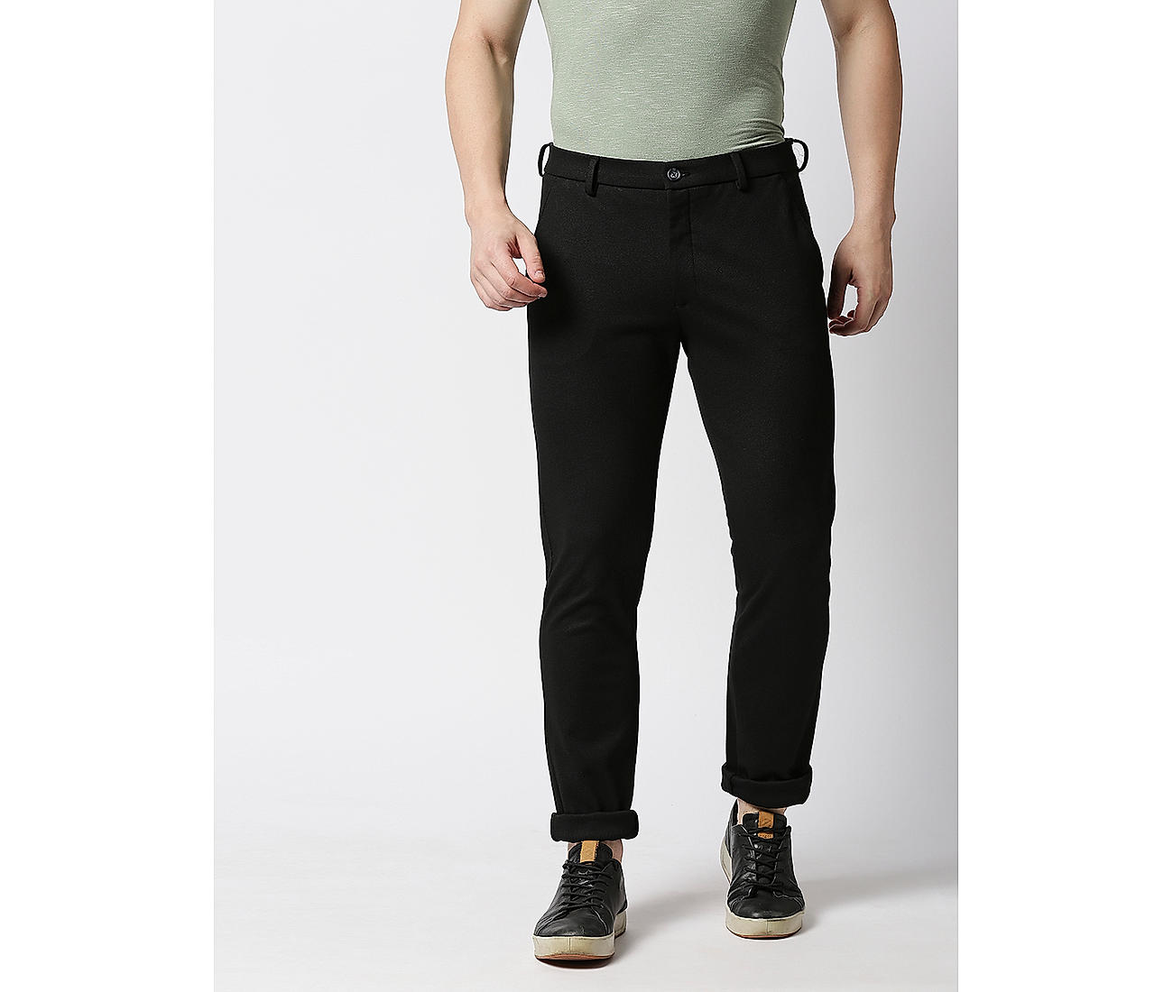 Buy Louis Philippe Black Slim Fit Trousers for Mens Online  Tata CLiQ