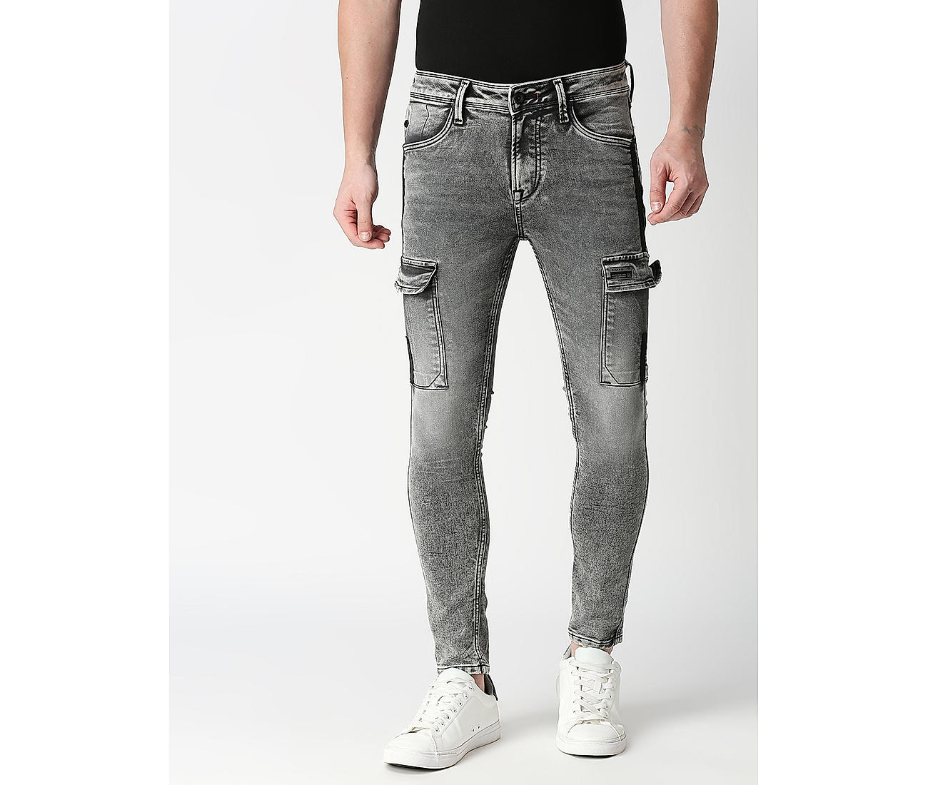 Shop Denim Cargo Pants for Men from latest collection at Forever 21  370127