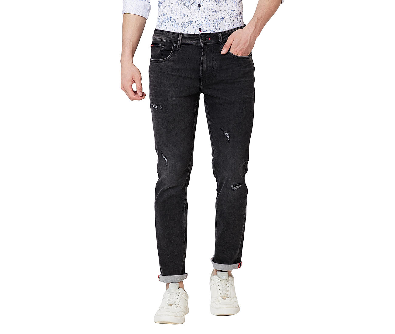 Buy Black Solid Ankle Fit Jeans for Men Online at Killer Jeans