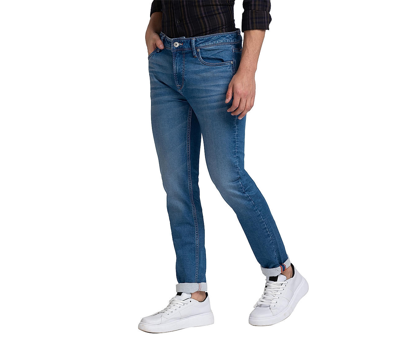 Buy Blue Solid Slim Fit Jeans for Men Online at Killer Jeans | 504938