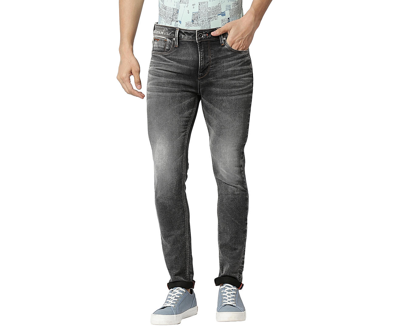 Buy Black Solid Ankle Fit Jeans for Men Online at Killer Jeans