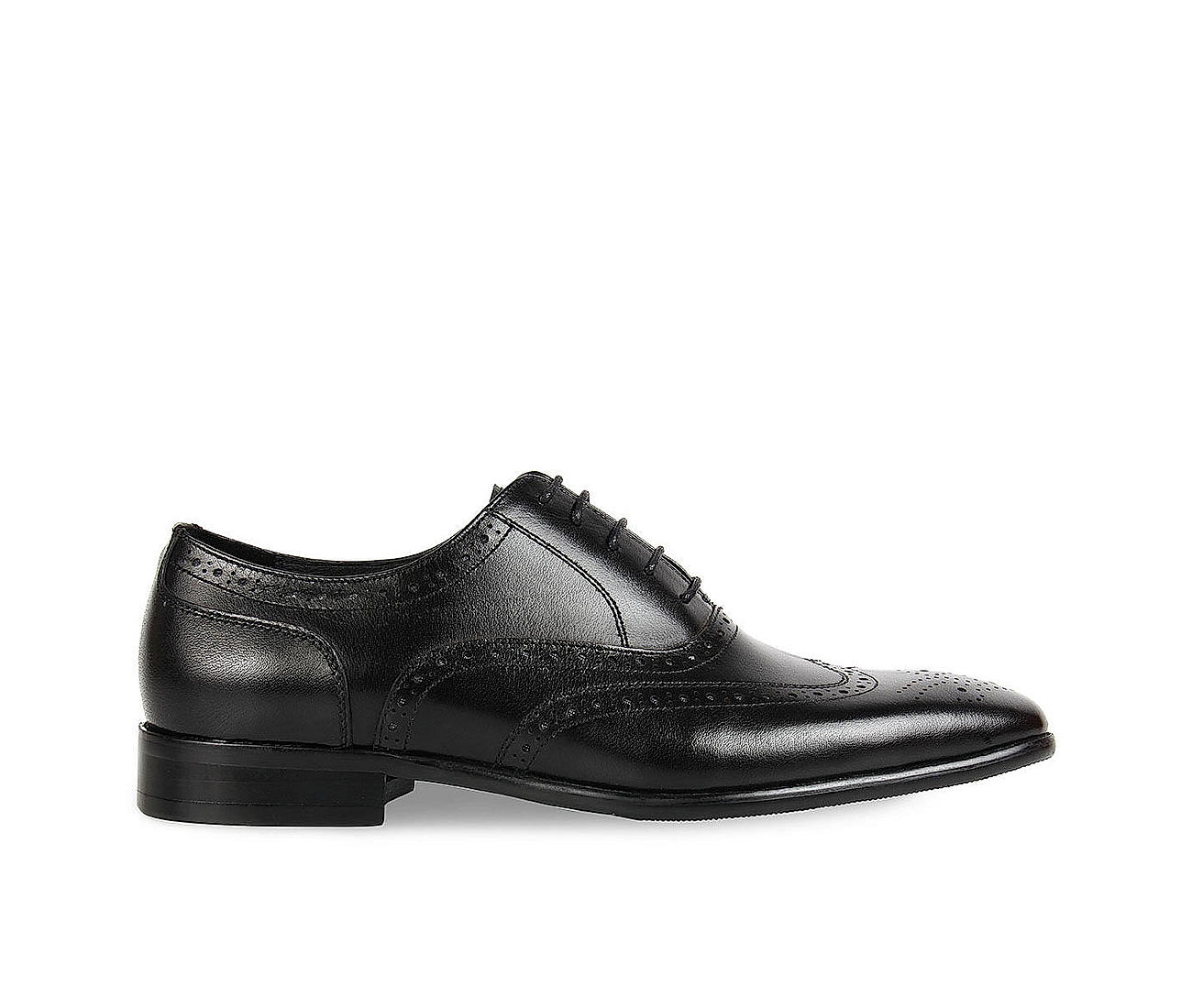 Black Leather Brogue Shoes