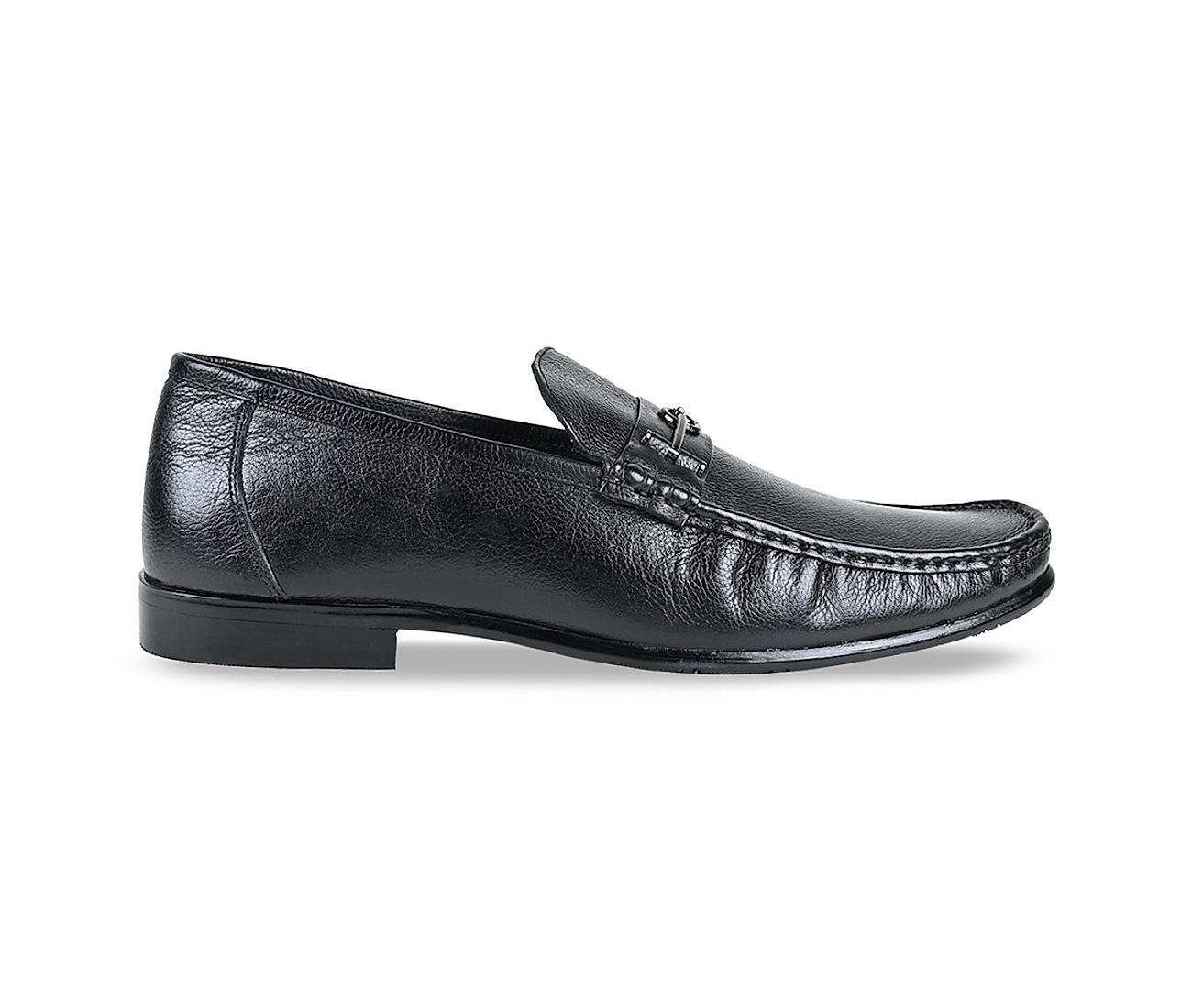 Buy Imperio Black Men Leather Slip Ons Online at Regal Shoes | 8632287