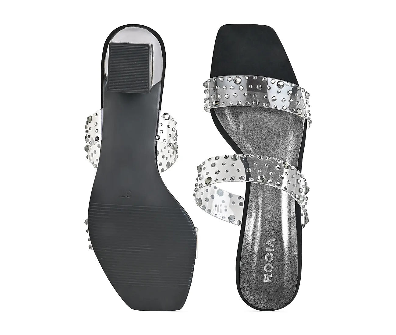 Buy Silver Rock Glitter Block Heel Sandals With Butterfly Brooch, Girls  Sandals, Flower Girls Shoes, Jr.bridesmaid Shoes, Holiday Shoes Online in  India - Etsy