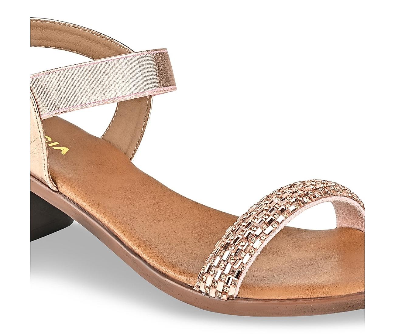 Buy Rocia Rose Gold Women Diamante Strap Sandals Online at Regal