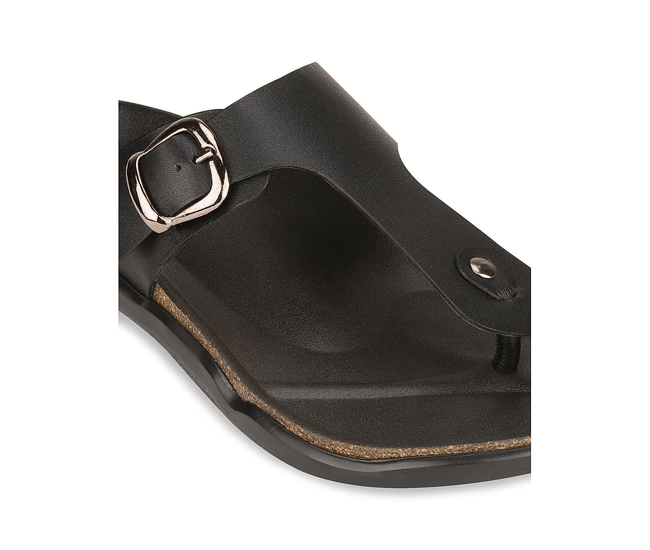 Mens leather discount sole flip flops