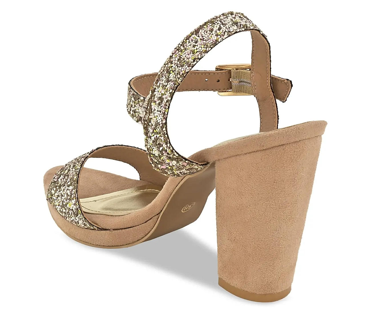 Dolce & Gabbana Gold Sequin Block Heels Pumps Size 37 Dolce & Gabbana | TLC