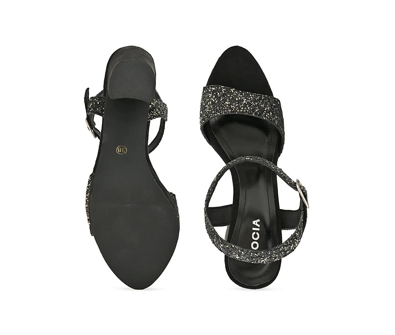 Valentino Black Leather Ankle Strap Platform Heels – catwalk