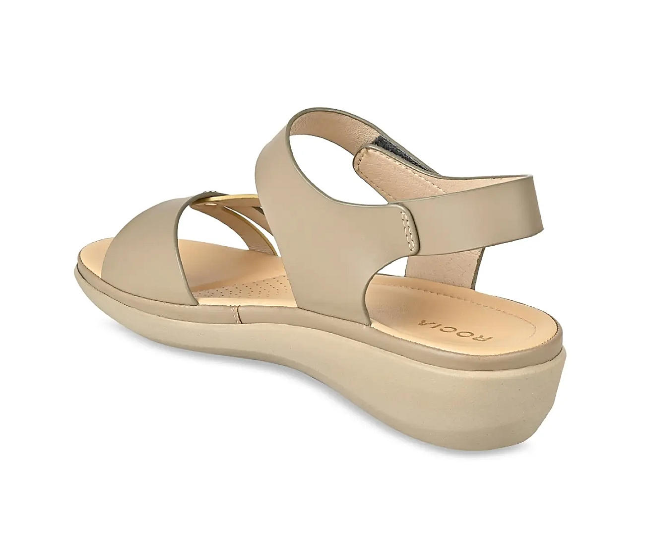 Rocia Khaki Women Comfort Flat Sandals