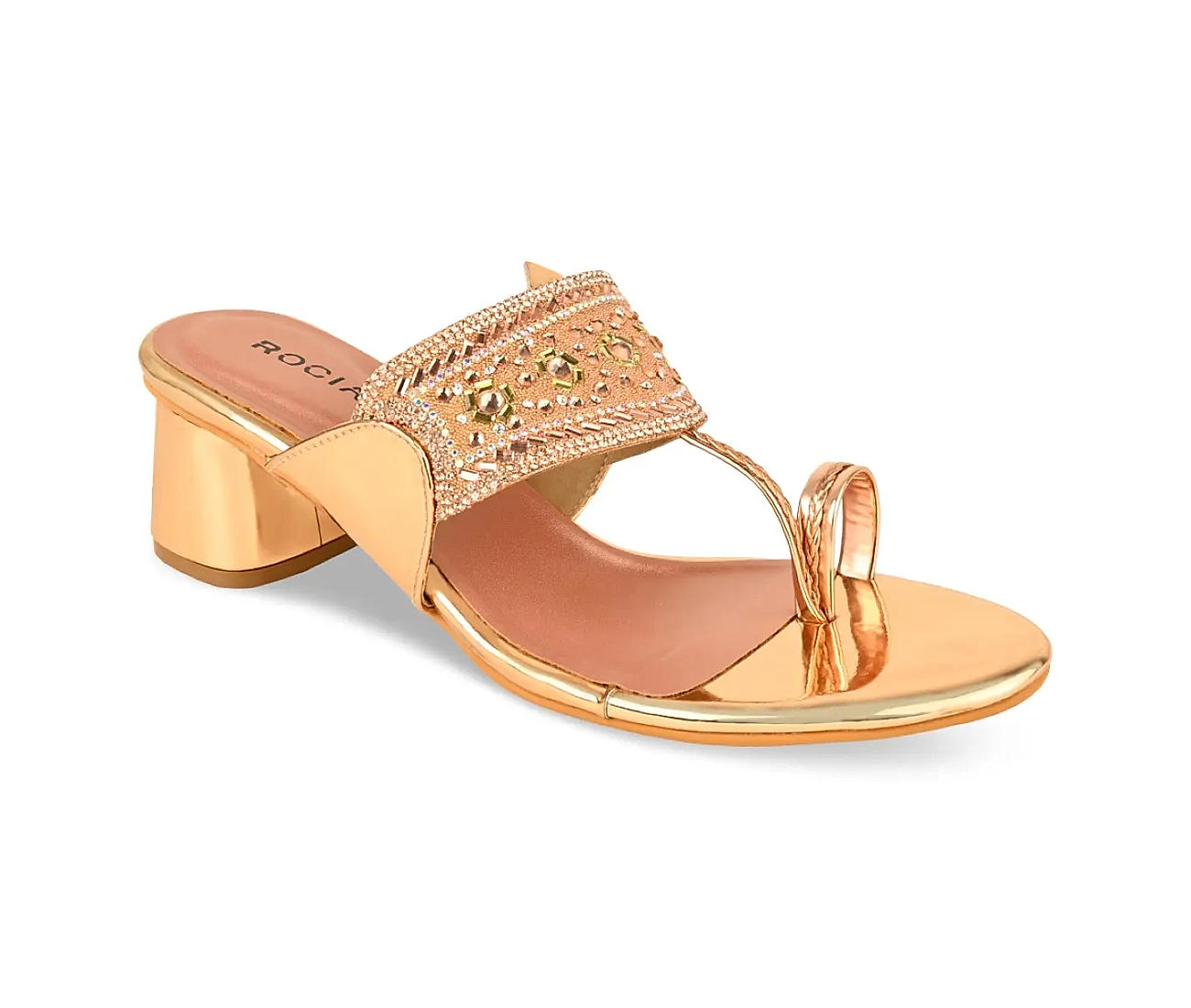 Buy Women Gold Ethnic Sandals Online | SKU: 40-156-15-37-Metro Shoes