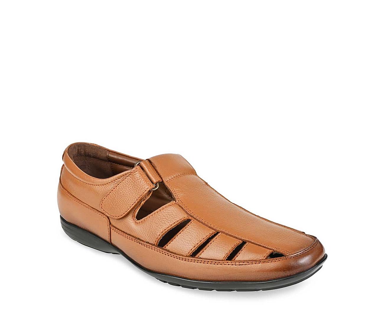 Brown Leather Shoe Type Sandals for Men – Mardi Gras-sgquangbinhtourist.com.vn