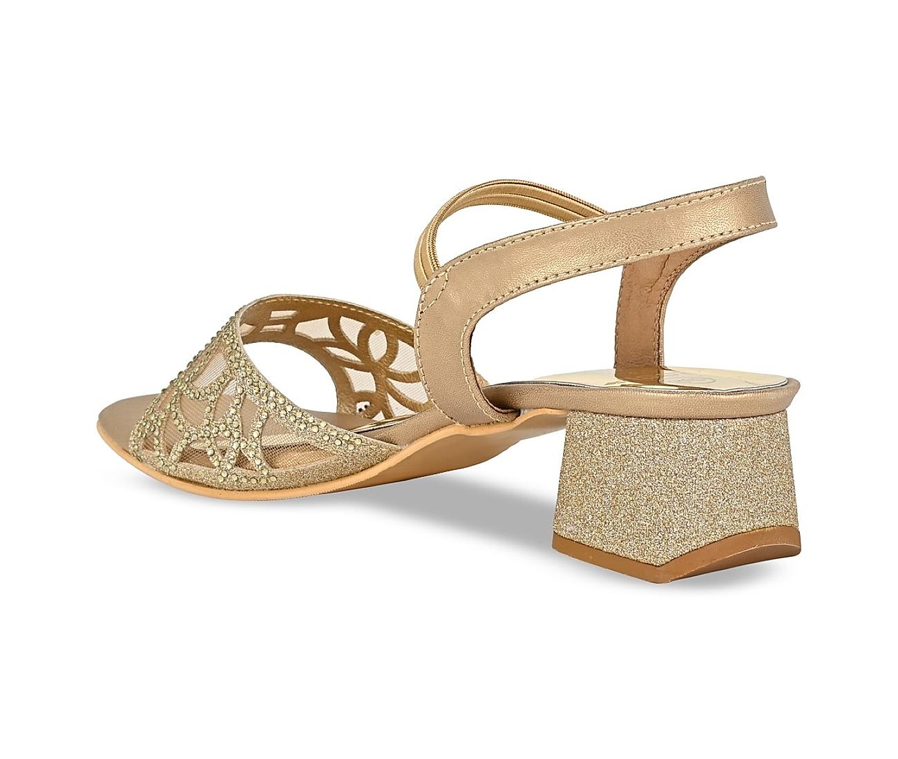 Embellished block heel online sandals