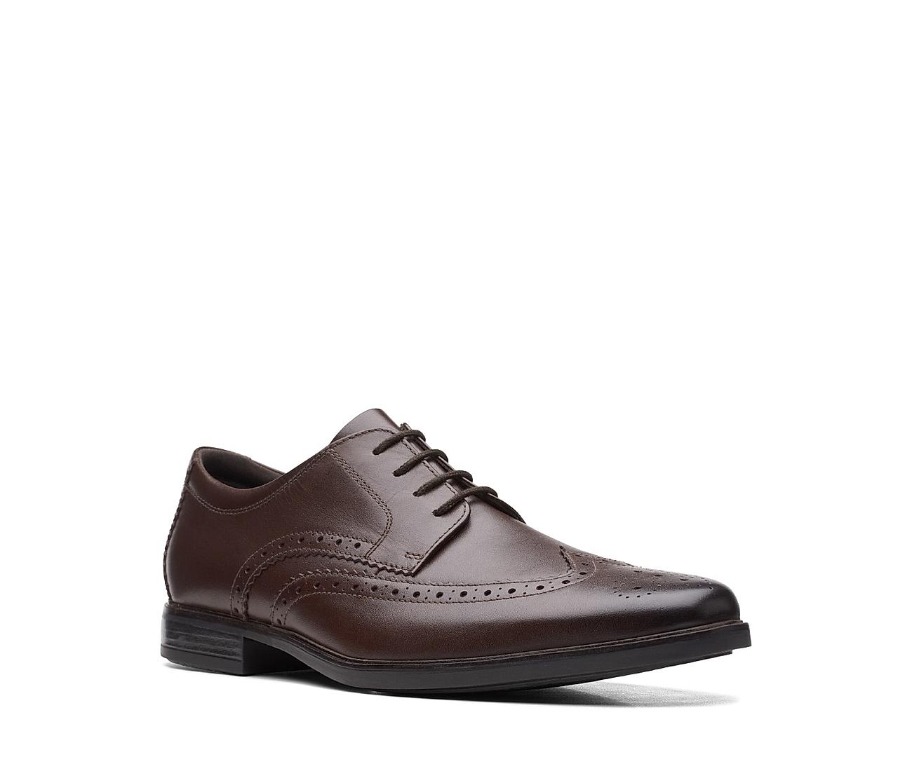 Clarks dark brown clearance shoes