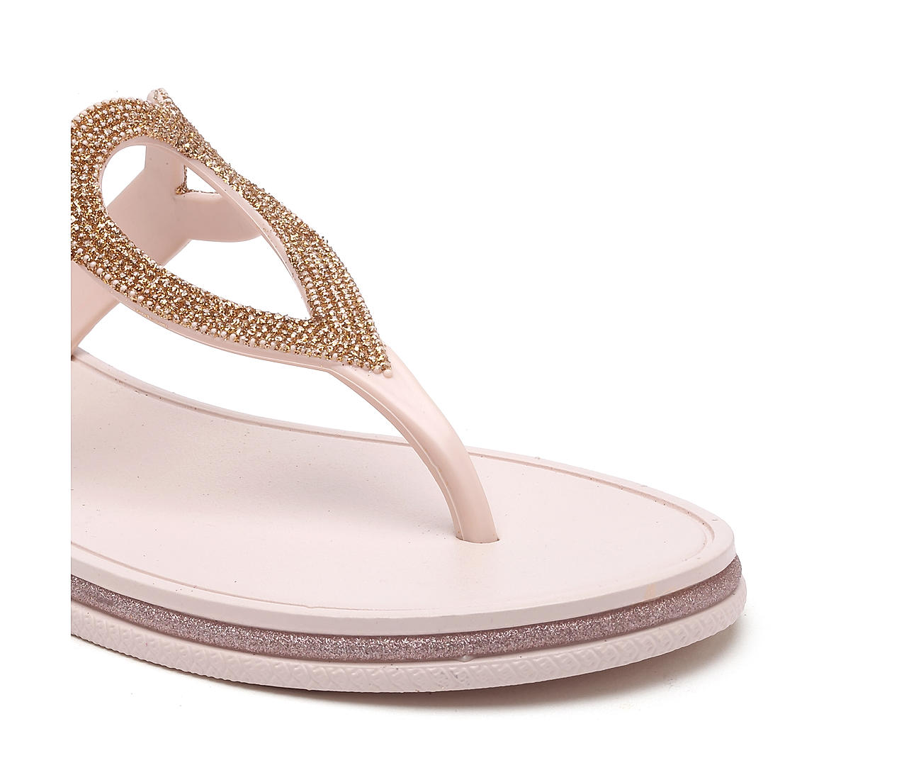 Women'S Fashionable Flat Sandals With Rhinestone Decor | SHEIN USA
