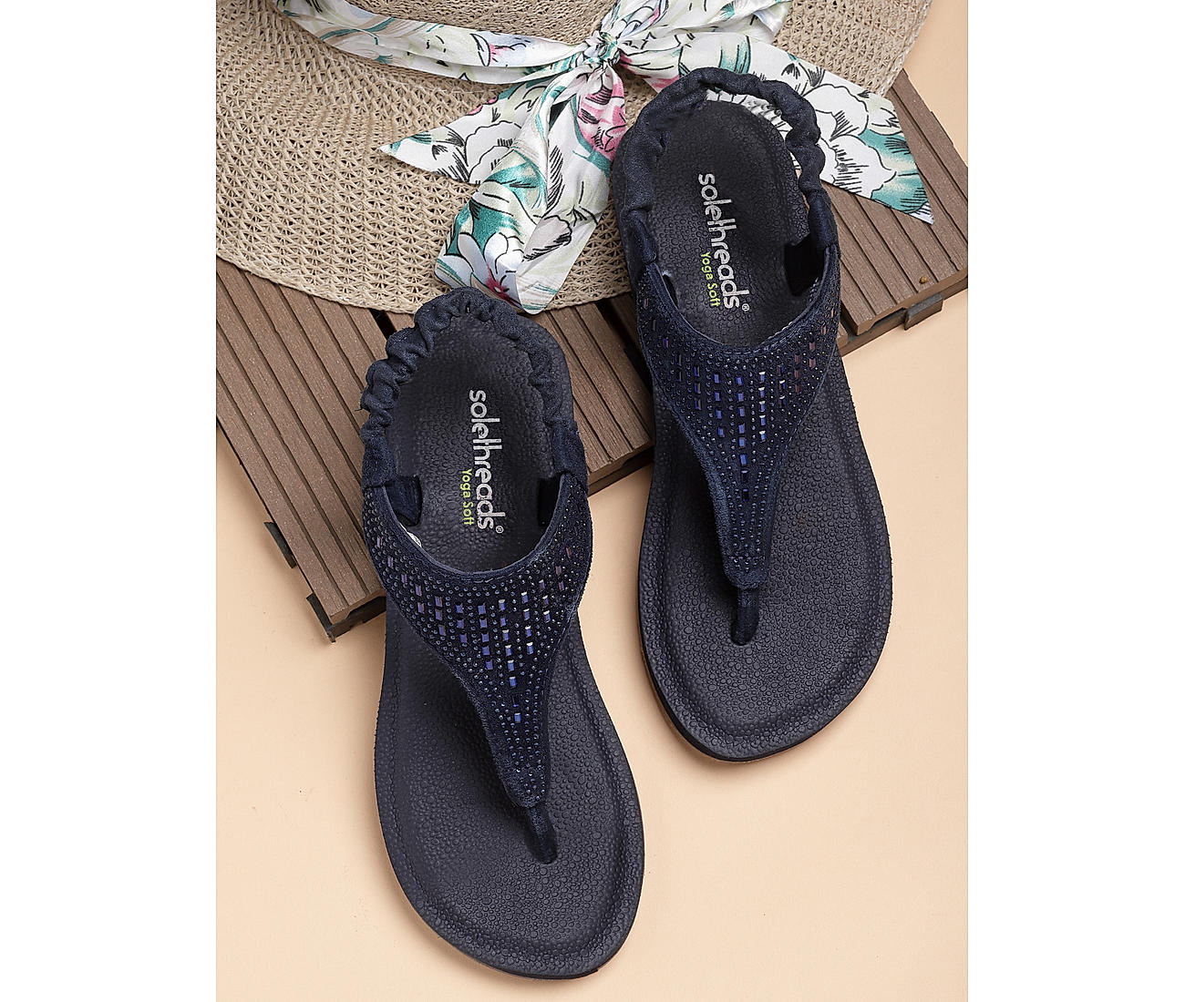 Buy Sole Threads Women's Navy Yoga Sandals Online at Regal Shoes