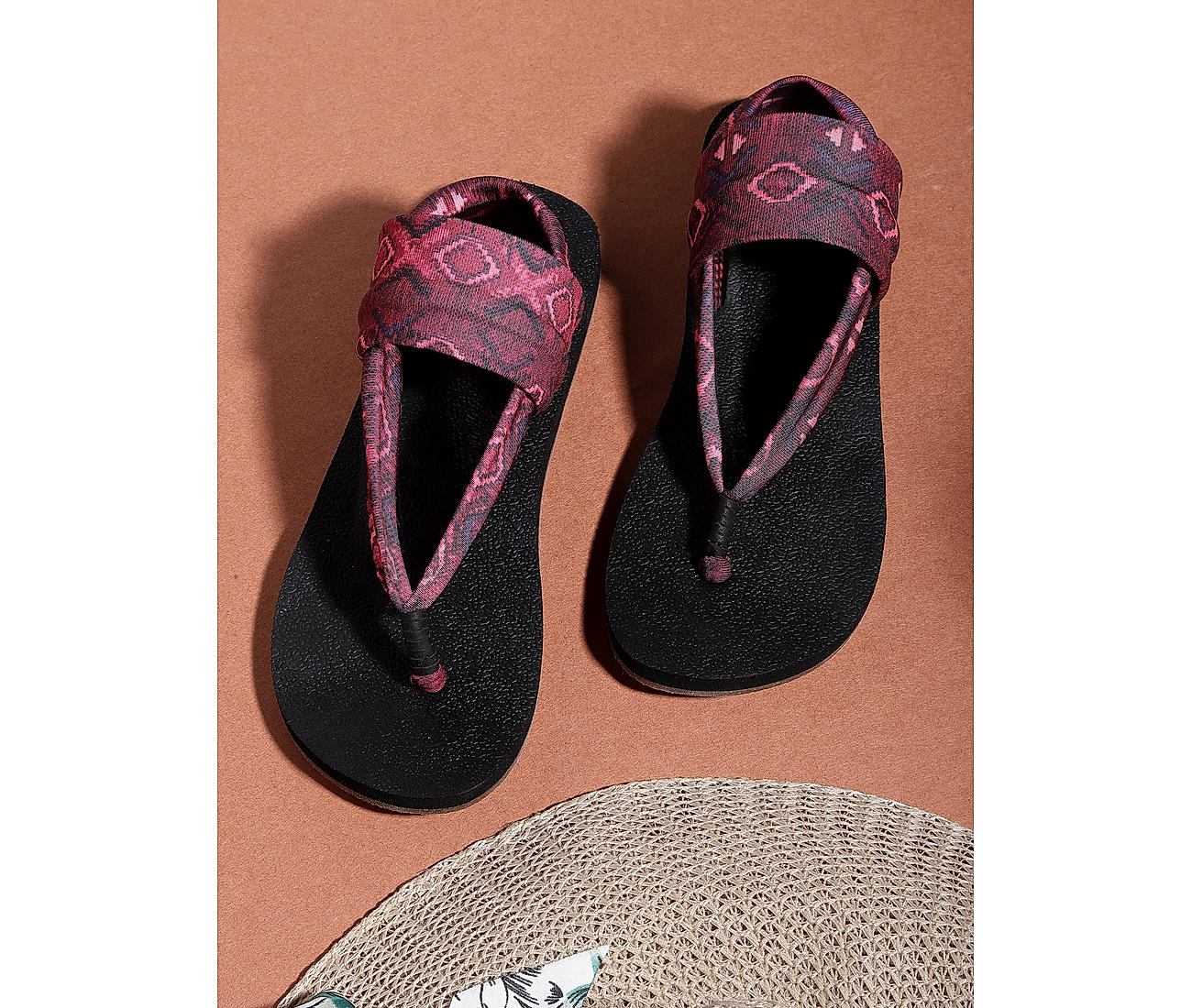 Buy SOLETHREADS Yoga Sling Brown Printed Women Sandals online