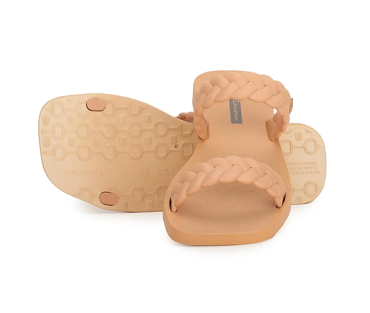 CRISS-CROSS BUCKLED SLIDER SANDALS - Brown | ZARA India