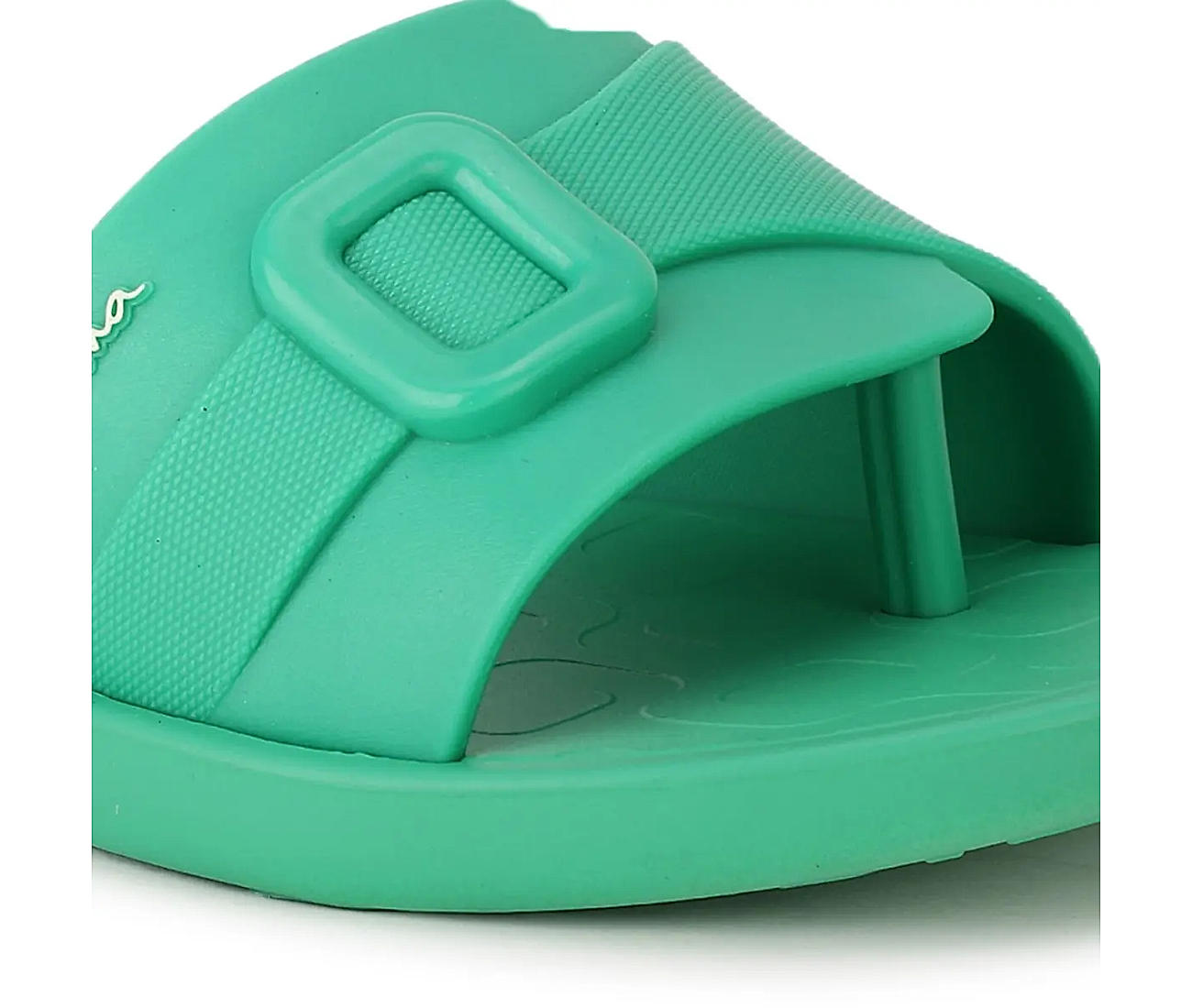 Khaki green flip discount flops