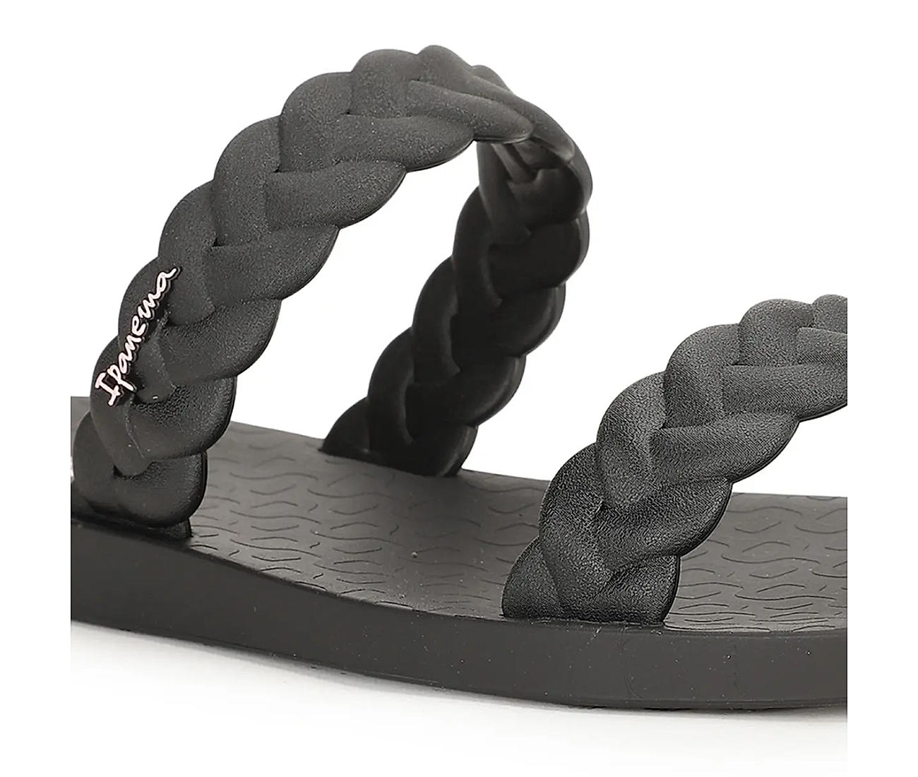 Black rubber flip discount flops