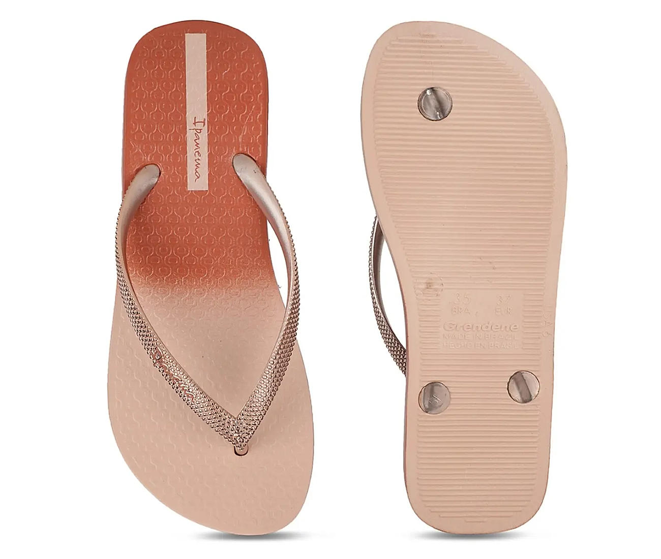 Ipanema rose gold flip flops new arrivals