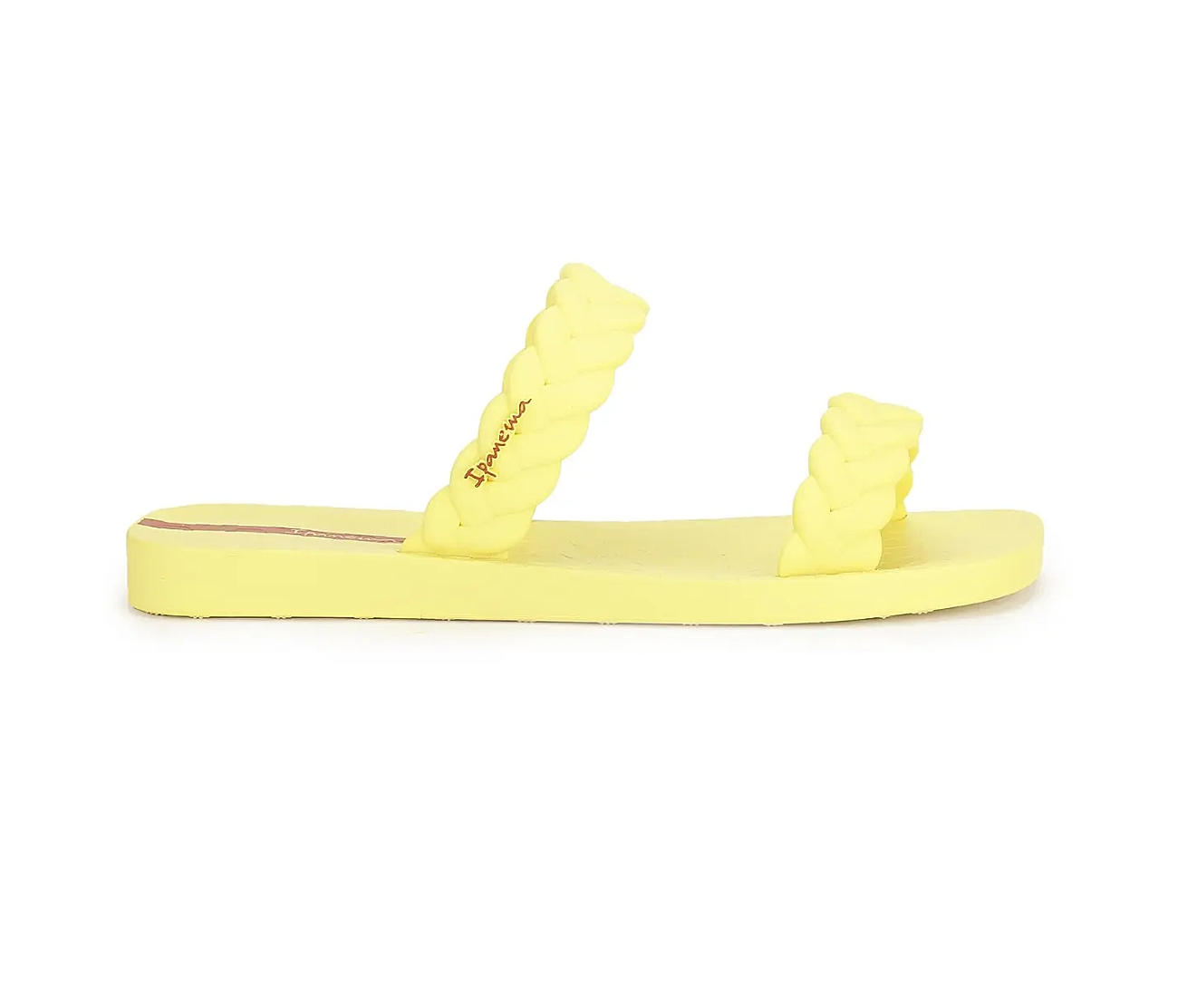 Yellow best sale slide sandals