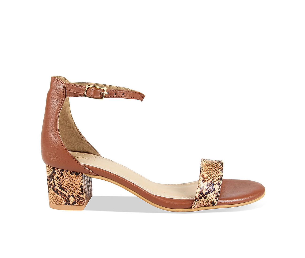 Snakeskin block best sale heel sandals