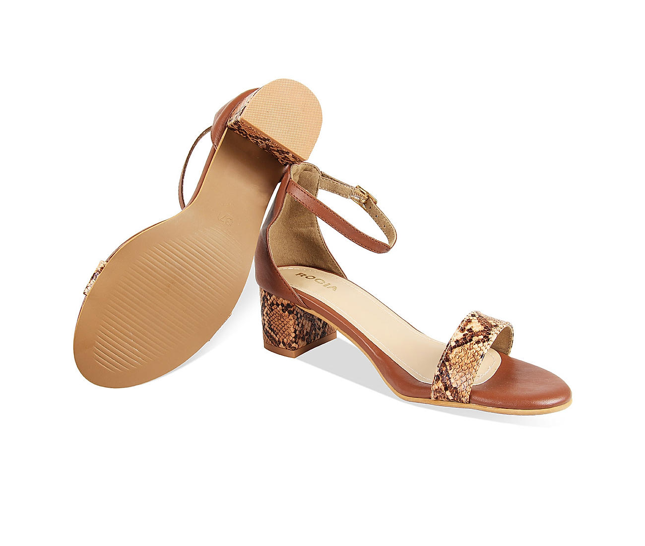 Tan best sale stiletto sandals