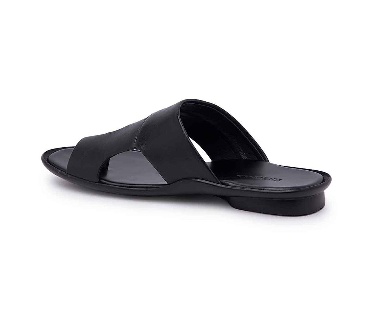 Leather best sale slide sandals