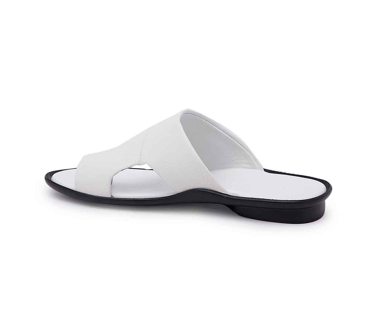 mens white leather sandals