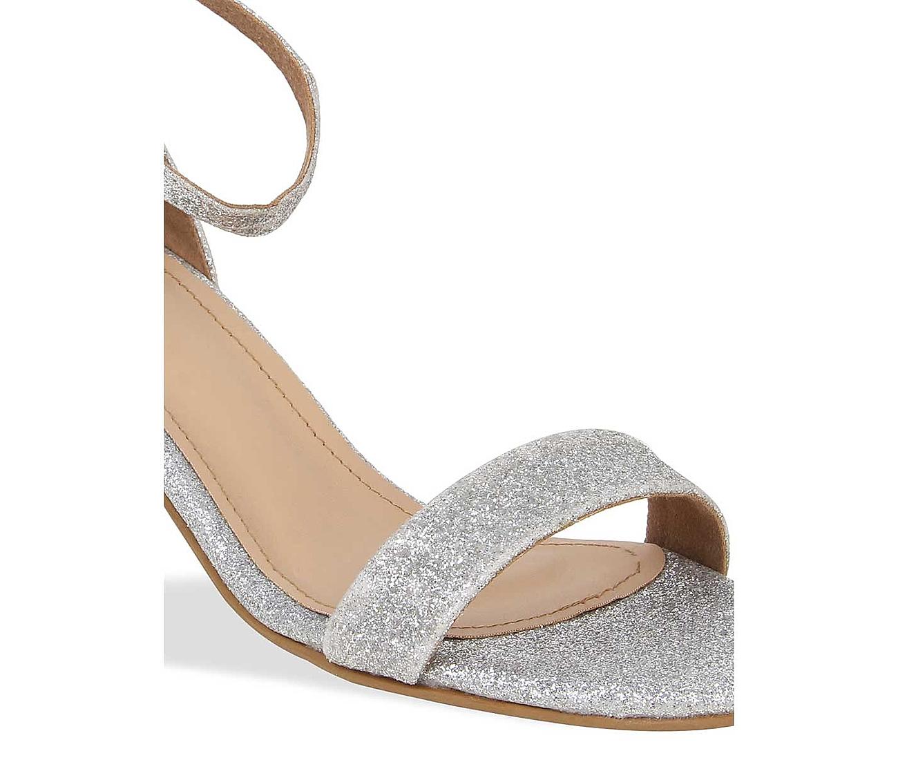 Buy online Women Silver Strap Detailed Slip On Sandal from heels for Women  by Scentra for ₹1349 at 40% off | 2024 Limeroad.com