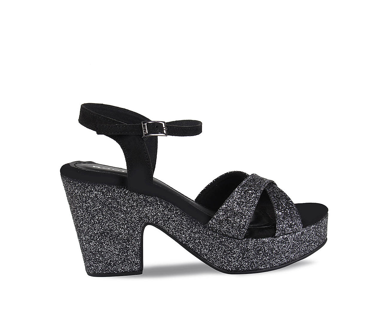 Buy K KOMMY FASHIONS Women Black Heels Sandal Open Design Plain Heel sandal  for Women Online at Best Prices in India - JioMart.