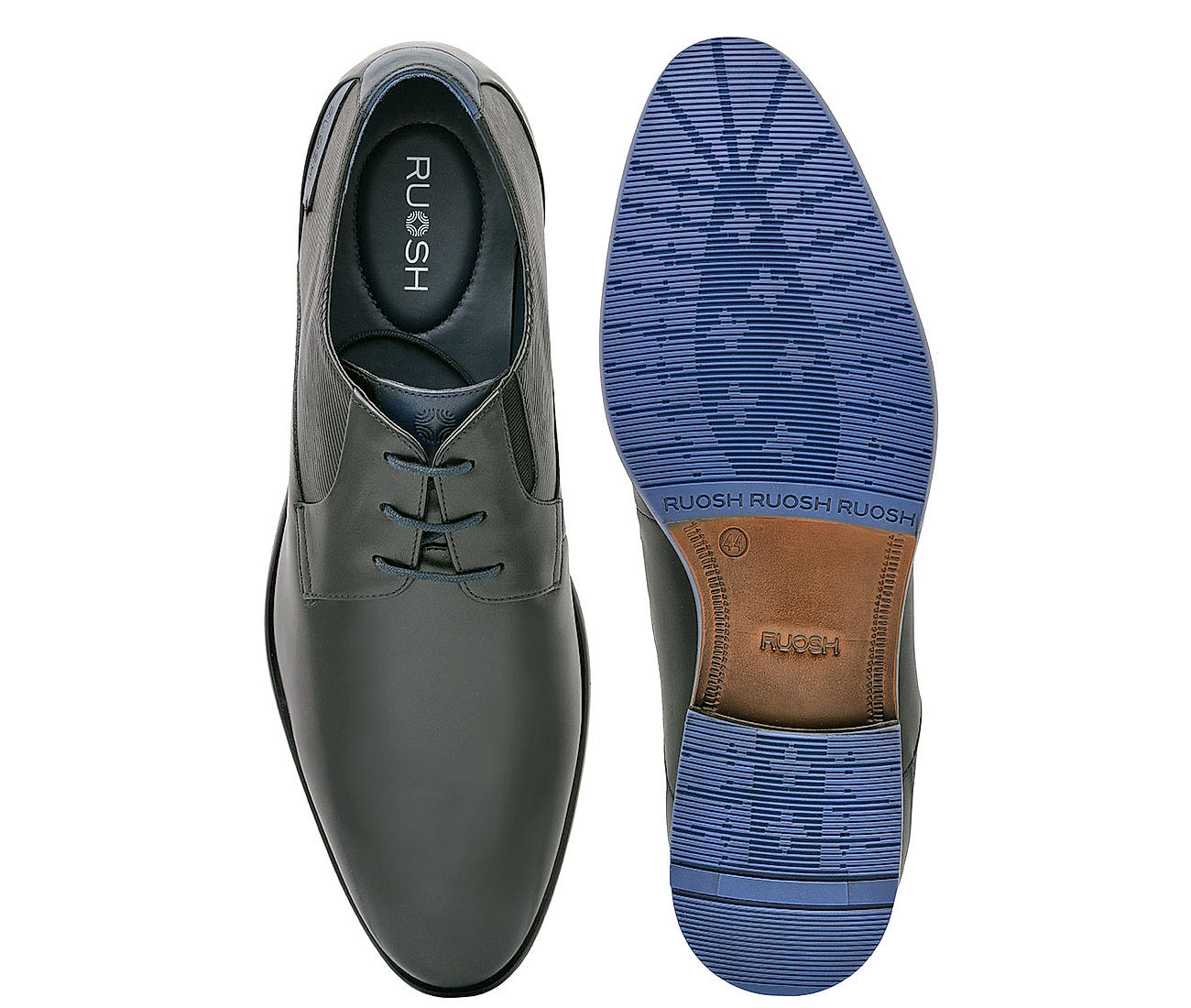 Ruosh black store formal shoes