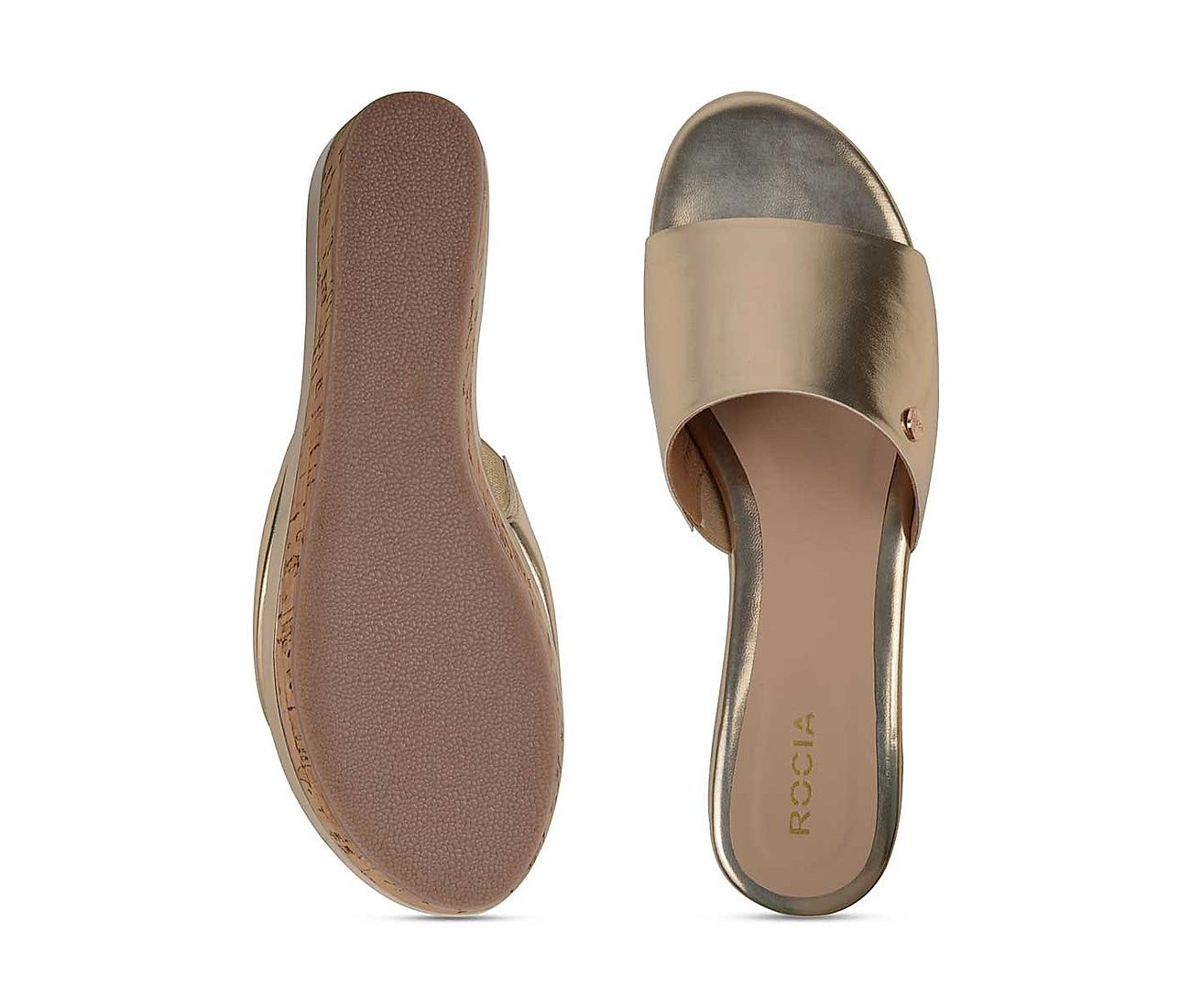 Buy online Gold Fabric Ethnic Sandals from flats for Women by Aurelia for  ₹600 at 62% off | 2024 Limeroad.com