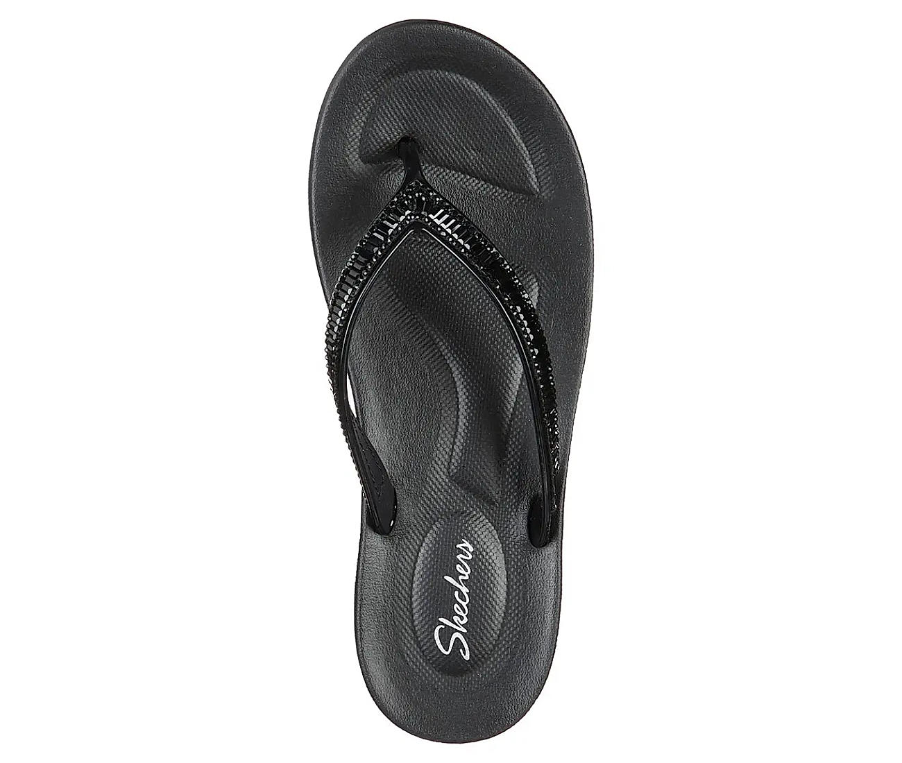 Buy SKECHERS BLACK WOMENS BUNGALOW POOLSIDE SUMMER Online at