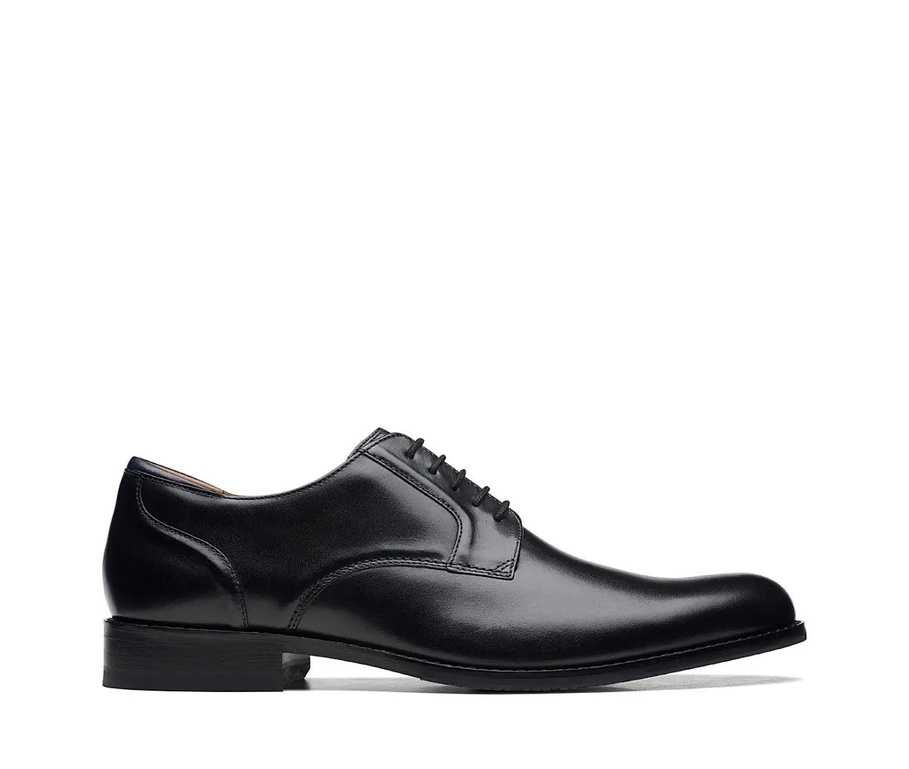 Clarks mens black top lace up shoes