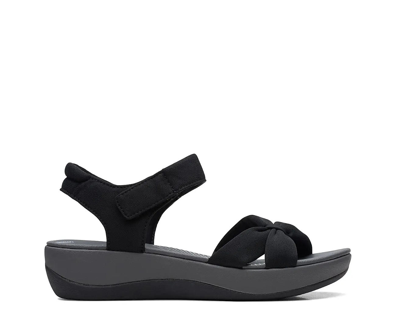 Buy Clarks S Arla Shore Black Textile Sandals for Women Online at