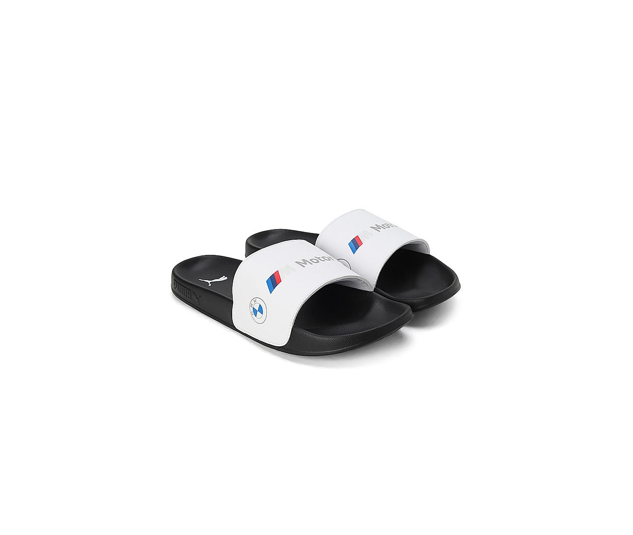 PUMA UNISEX WHITE BMW MMS LOGO LEADCAT 2.0 FLIP FLOPS