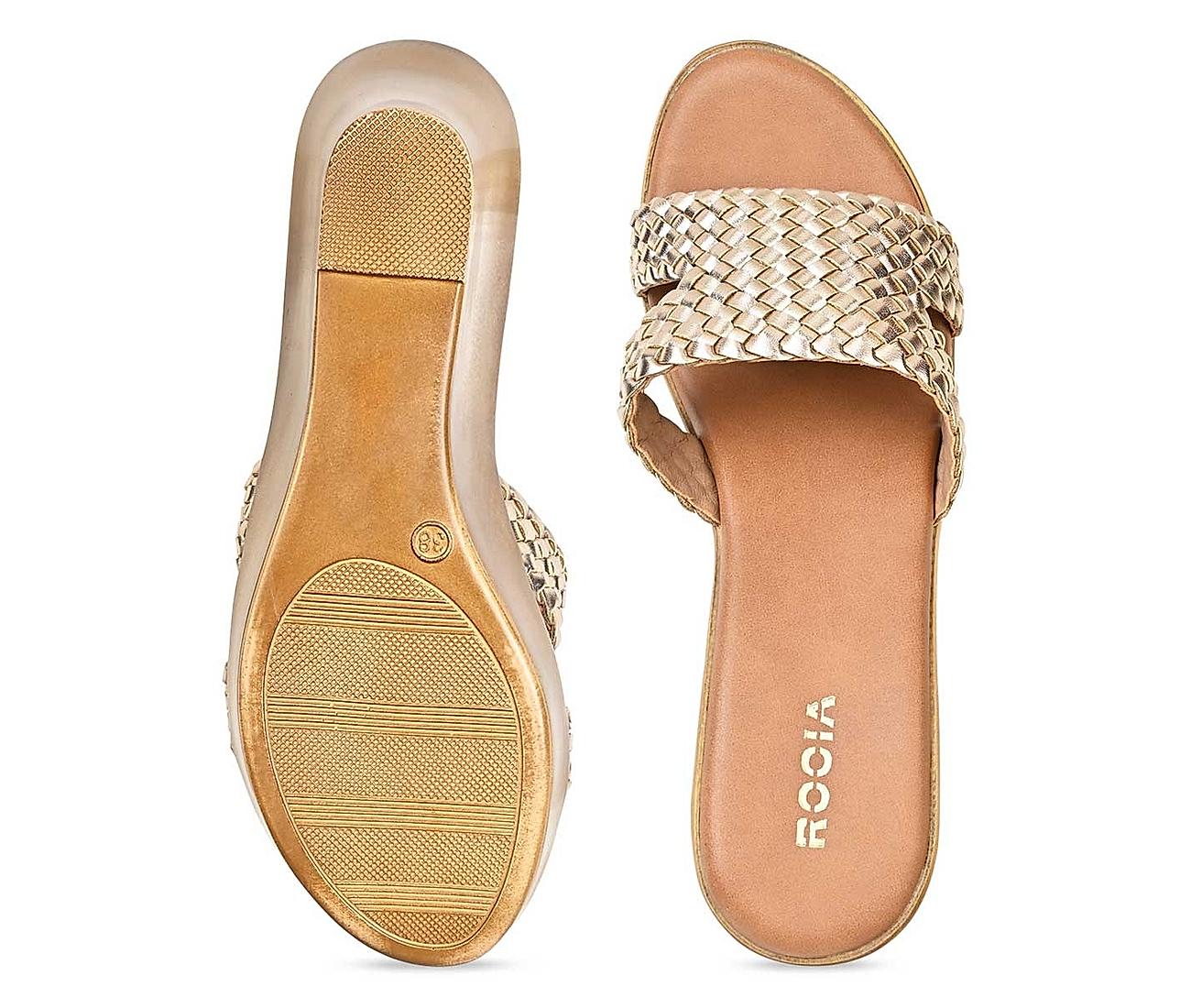 Rose gold flatform discount sandals