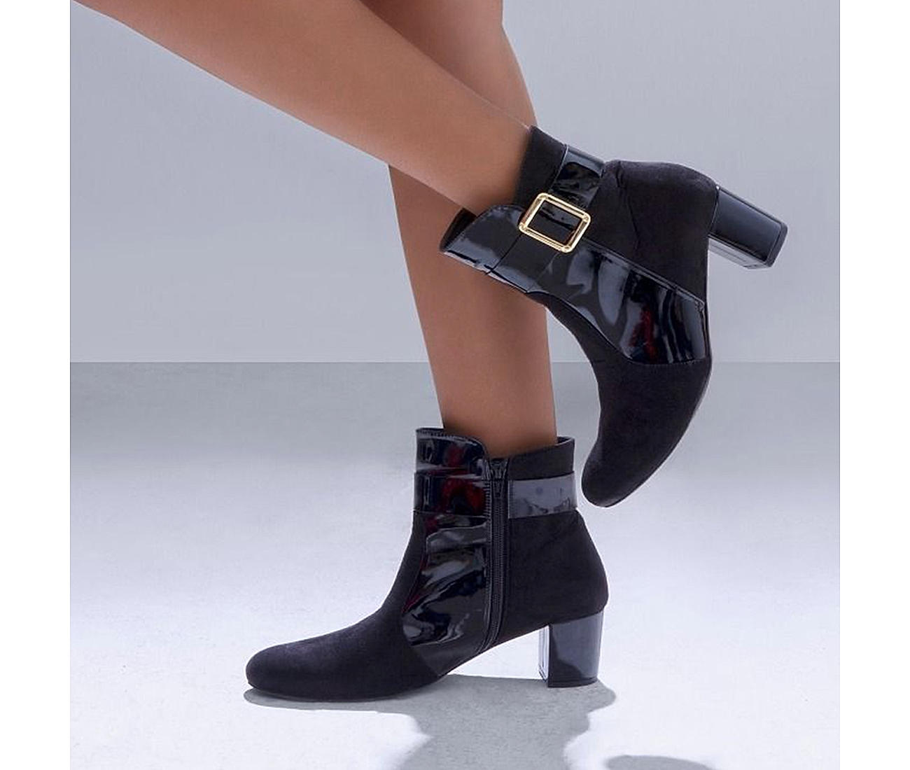 Frill: Black Leather - Elegant Ankle Boots for Bunions – Sole Bliss USA
