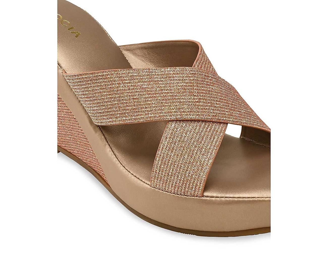 Cross strap wedge online sandals